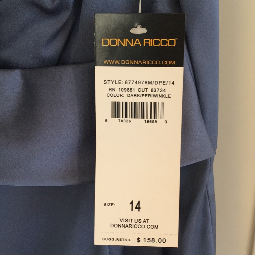 Donna Ricco periwinkle dress (Size 14) - Picture 4 of 8